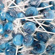 Jumbo Blue Raspberry Lollies (Wrapped) Jumbo Blue Raspberry Lollies (Wrapped)